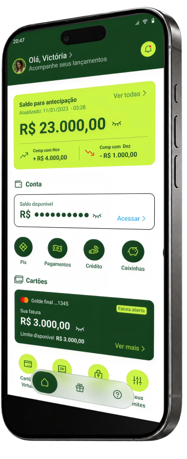 Interface de antecipação de fretes Cash Advance